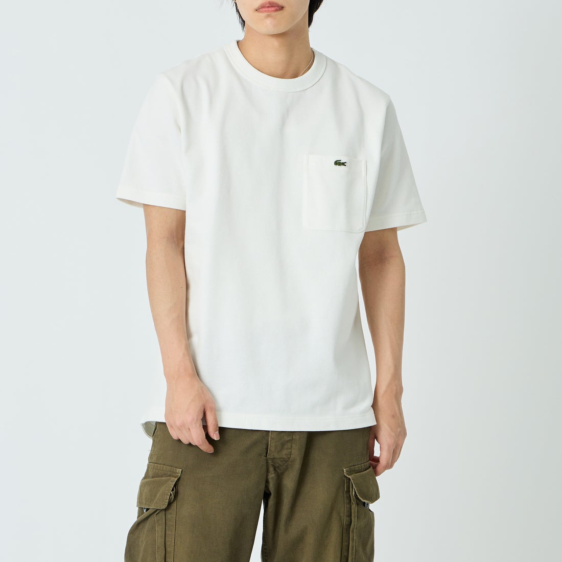 LACOSTE [ラコステ] ワンポイントロゴ 鹿の子ポケットTシャツ [TH4921
