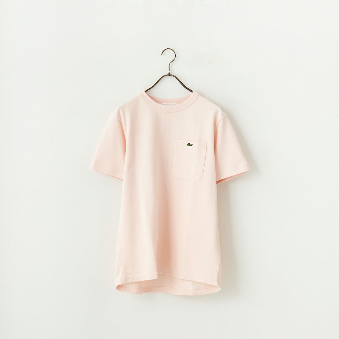 LACOSTE [ラコステ] ワンポイントロゴ 鹿の子ポケットTシャツ [TH4921] HCZ L.PINK