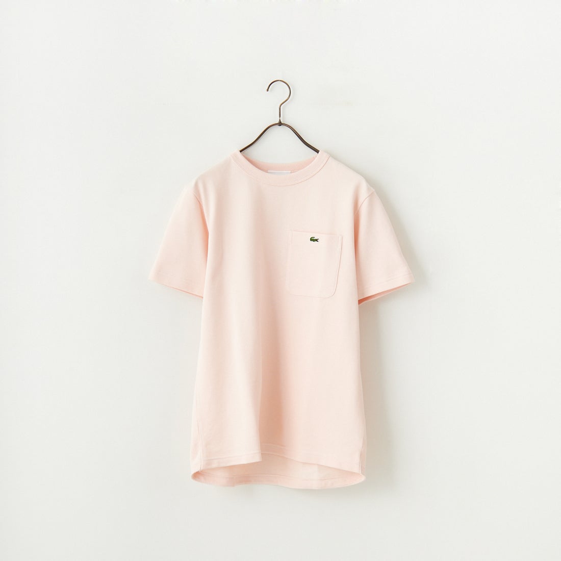 LACOSTE [ラコステ] ワンポイントロゴ 鹿の子ポケットTシャツ [TH4921] HCZ L.PINK