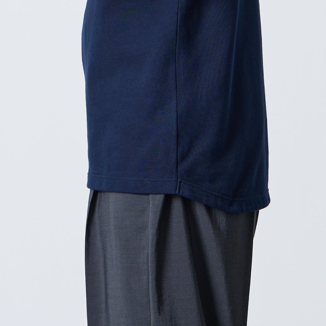 LACOSTE [ラコステ] ワンポイントロゴ 鹿の子ポケットTシャツ [TH4921] 166 NAVY B