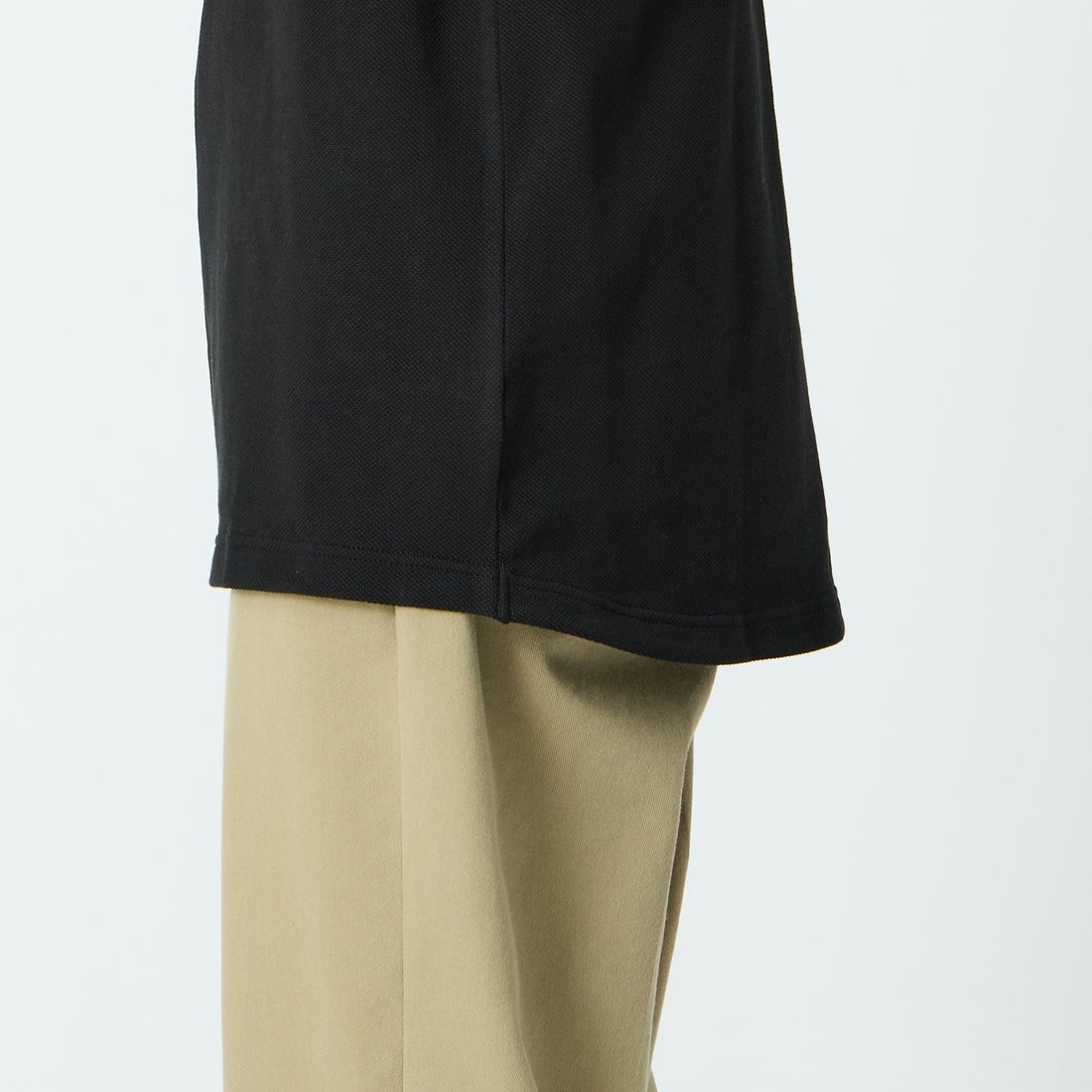 LACOSTE [ラコステ] ワンポイントロゴ 鹿の子ポケットTシャツ [TH4921] 031 BLACK