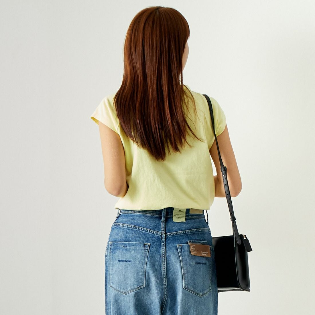 Jf Ready Made [ジェイエフレディメイド] USコットン ラグランフレンチスリーブTシャツ [JFS-C012] LIME &&モデル身長：167cm 着用サイズ：1&&