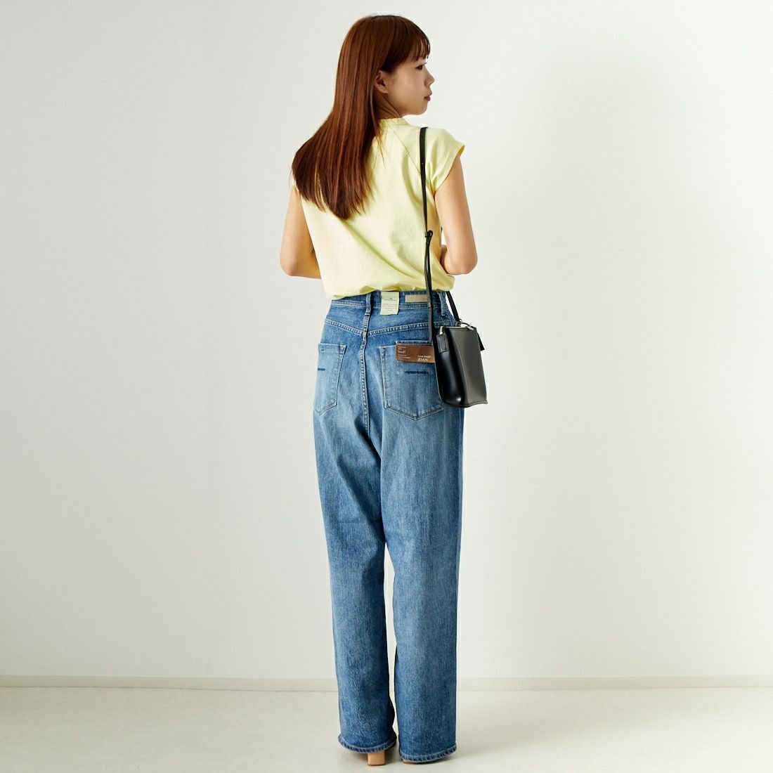 Jf Ready Made [ジェイエフレディメイド] USコットン ラグランフレンチスリーブTシャツ [JFS-C012] LIME &&モデル身長：167cm 着用サイズ：1&&