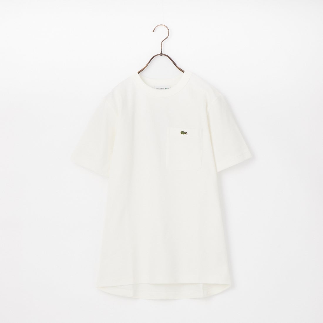 LACOSTE [ラコステ] ワンポイントロゴ 鹿の子ポケットTシャツ [TH4921] 70V WHITE