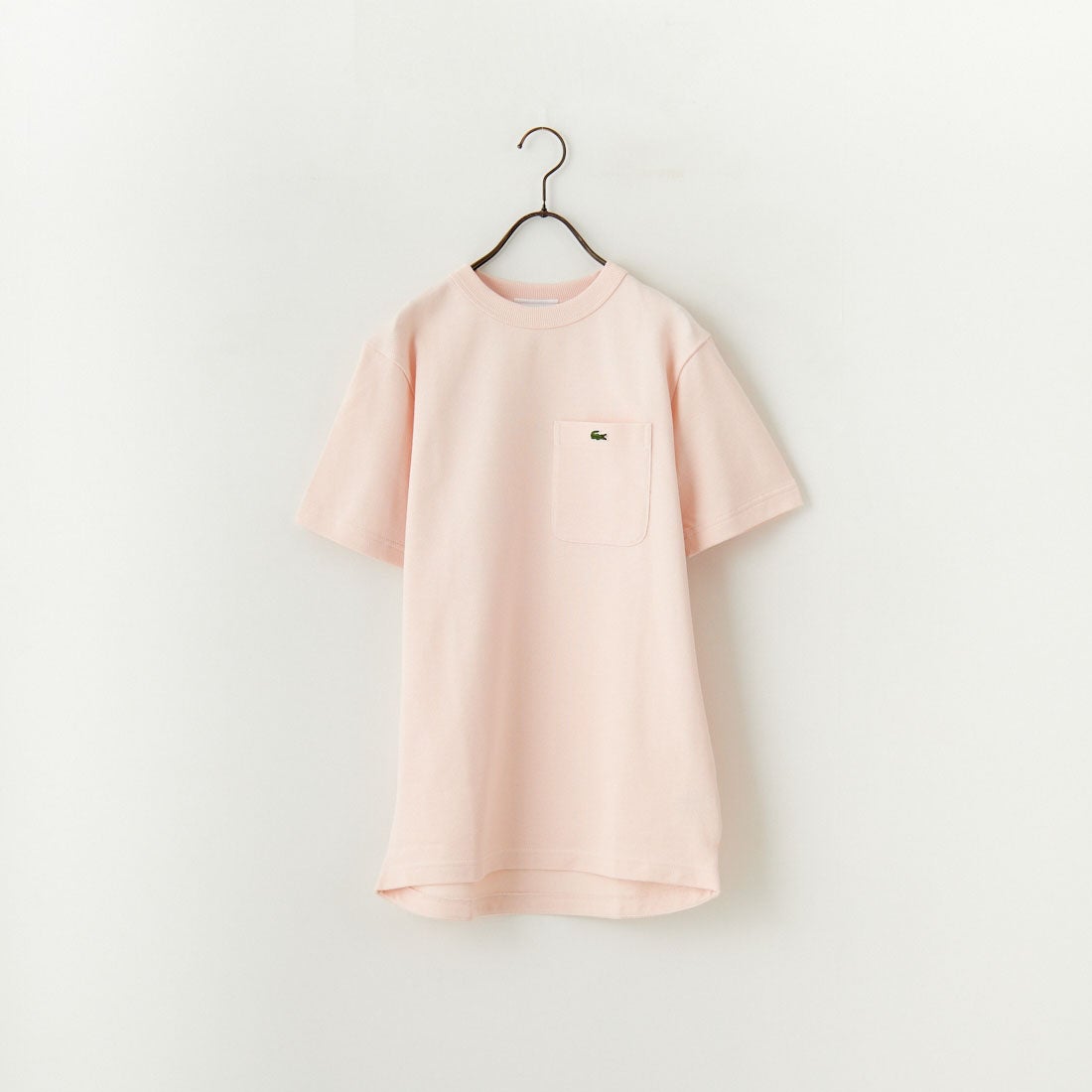 LACOSTE [ラコステ] ワンポイントロゴ 鹿の子ポケットTシャツ [TH4921] HCZ L.PINK