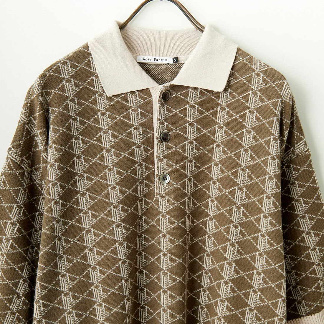 Noir Fabrik [ヌワールファブリック] 綿麻ジャガードポロシャツ [NF-242-016] ｵﾚｶﾞﾉ