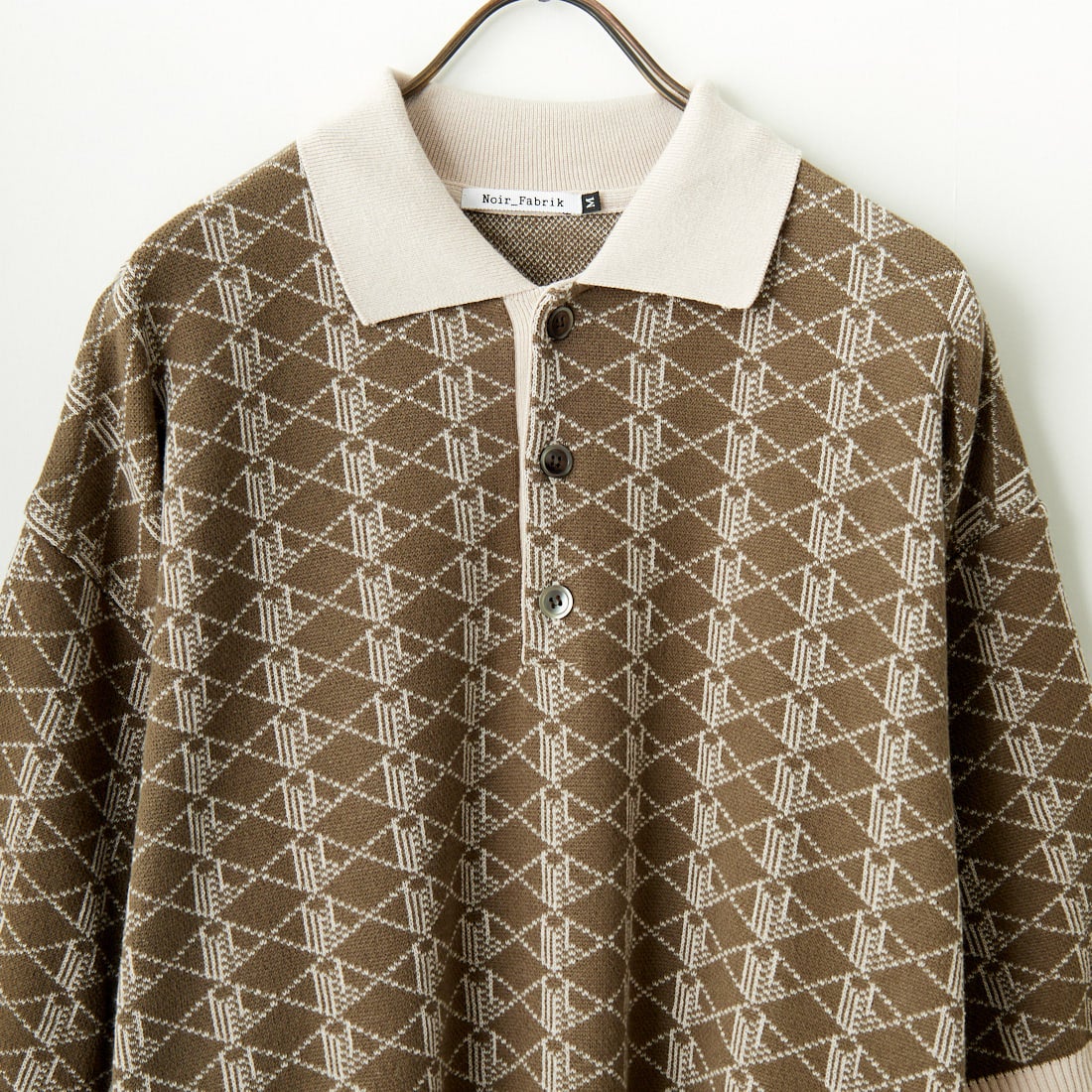 Noir Fabrik [ヌワールファブリック] 綿麻ジャガードポロシャツ [NF-242-016] ｵﾚｶﾞﾉ