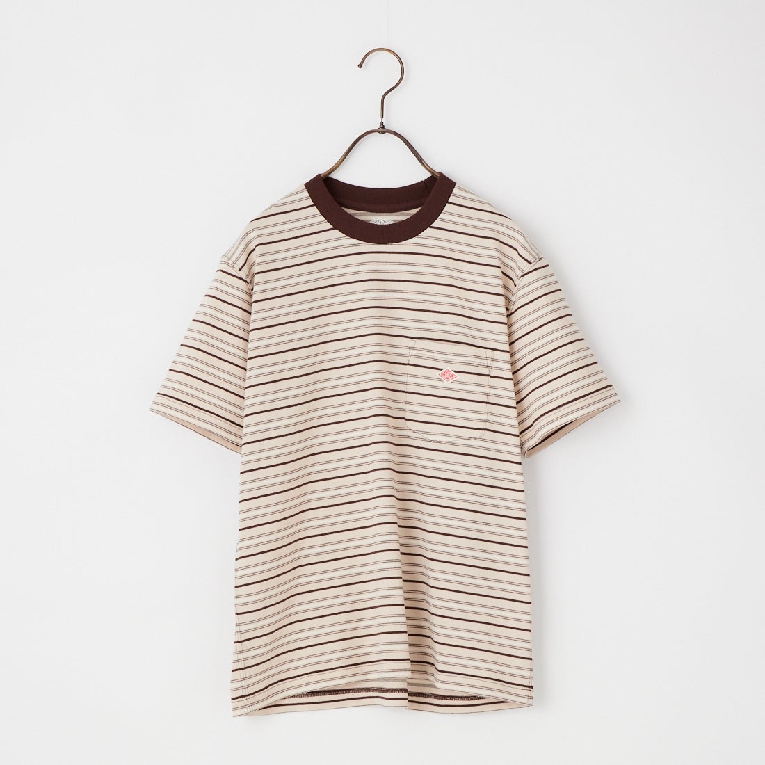 DANTON [ダントン] ストライプ ポケットTシャツ [DT-C0197TCB