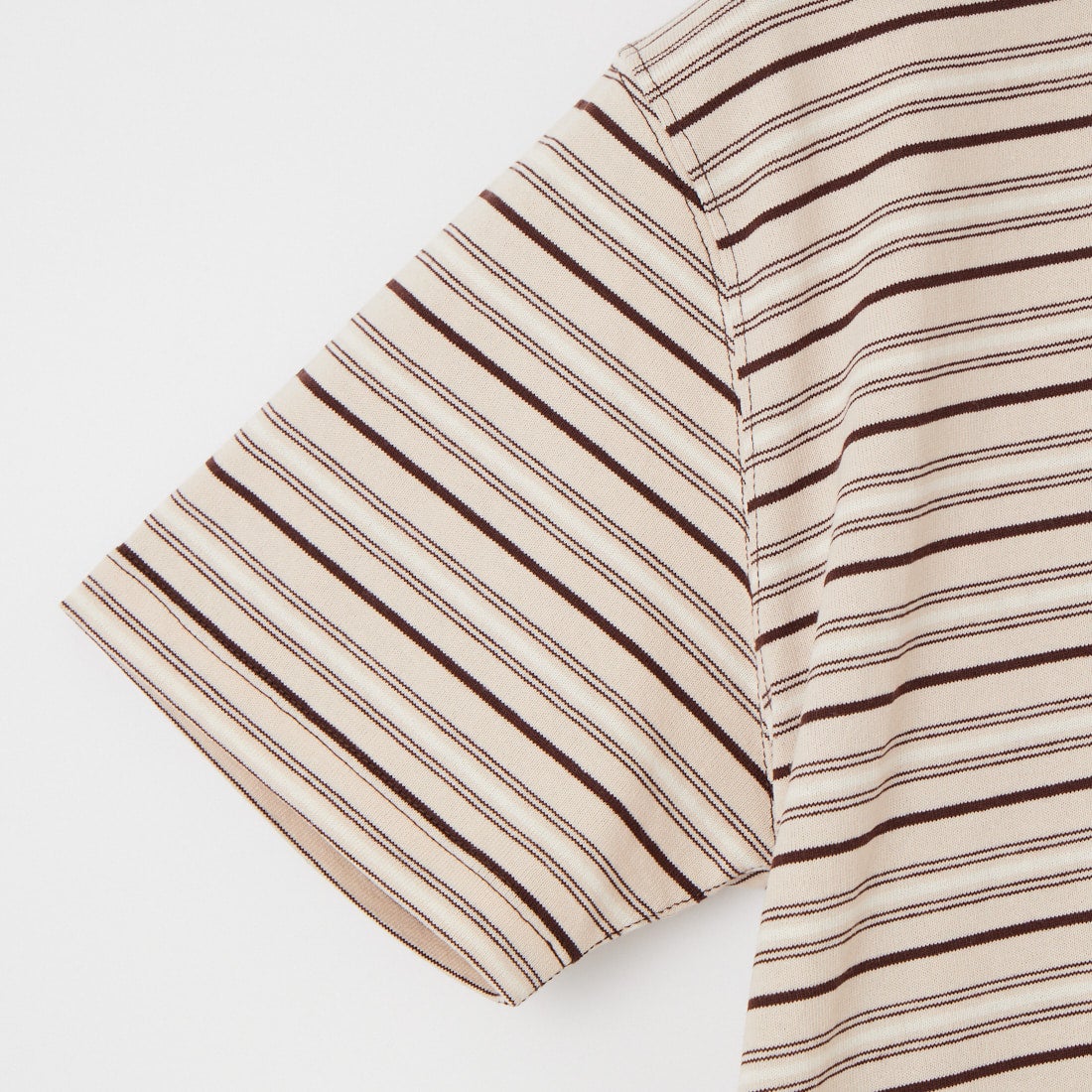 DANTON [ダントン] ストライプ ポケットTシャツ [DT-C0197TCB] BEG/BRN MT