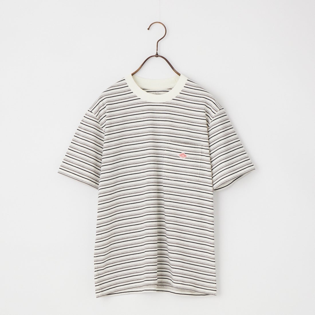 DANTON [ダントン] ストライプ ポケットTシャツ [DT-C0197TCB] ECR/BLK MT