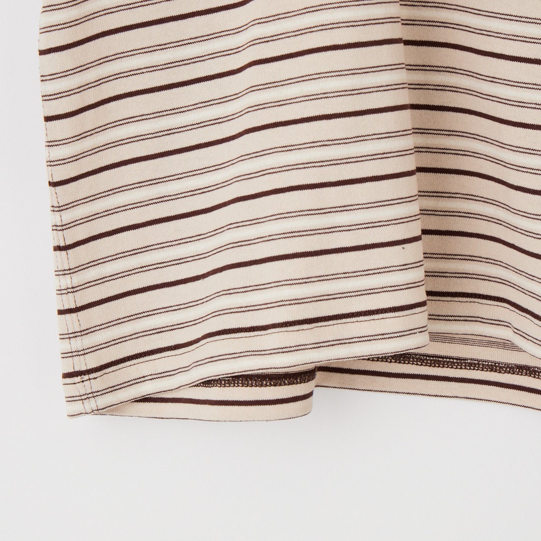 DANTON [ダントン] ストライプ ポケットTシャツ [DT-C0197TCB] BEG/BRN MT