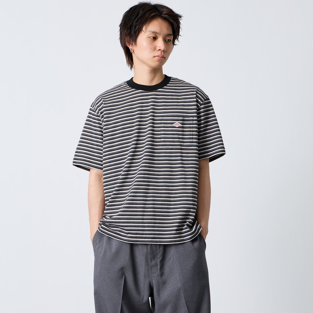 CHR/BLK ML&&モデル身長：177cm 着用サイズ：XL&&