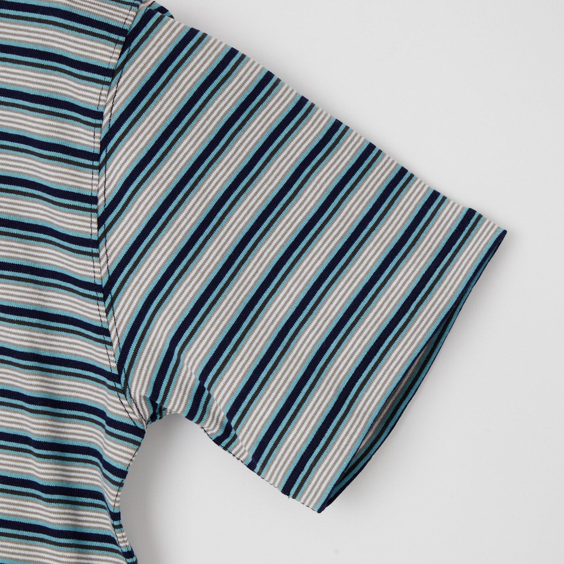 DANTON [ダントン] ストライプ ポケットTシャツ [DT-C0198TCB] BLU/GRY ML