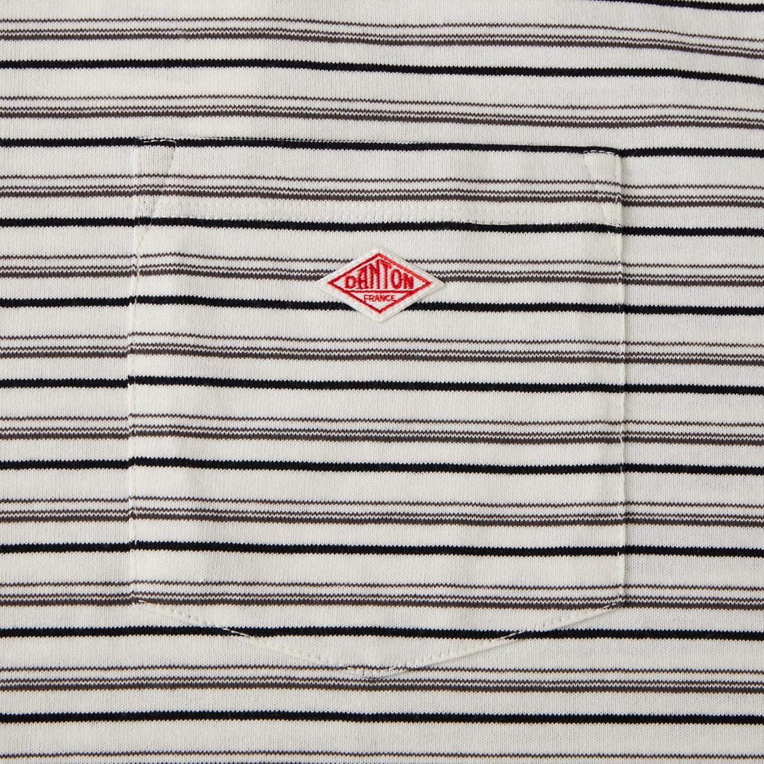 DANTON [ダントン] ストライプ ポケットTシャツ [DT-C0198TCB] ECR/BLK ML