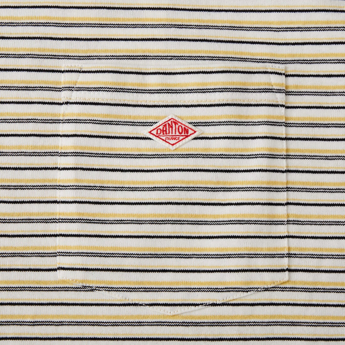 DANTON [ダントン] ストライプ ポケットTシャツ [DT-C0198TCB] YEL/WHT ML