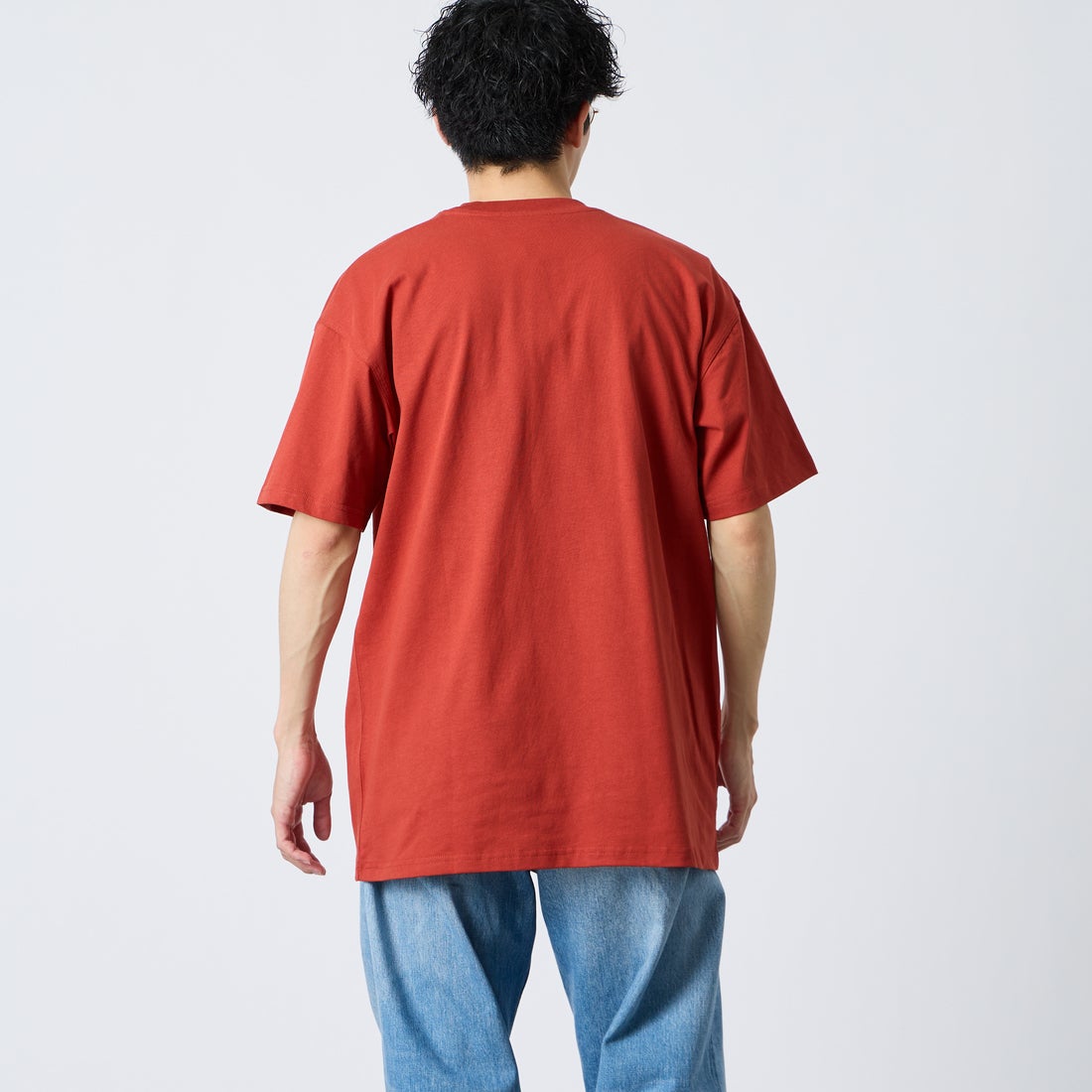 carhartt WIP [カーハートダブリューアイピー] ショートスリーブアメリカンスクリプトTシャツ [I029956] OXIDE RED &&モデル身長：168cm 着用サイズ：M&&
