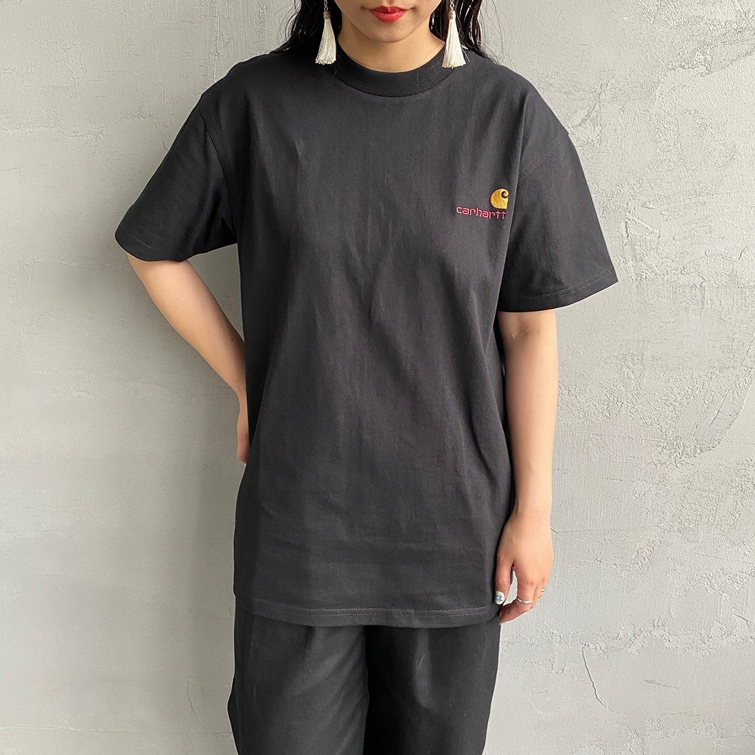 BLACK&&モデル身長：156cm 着用サイズ：XS&&