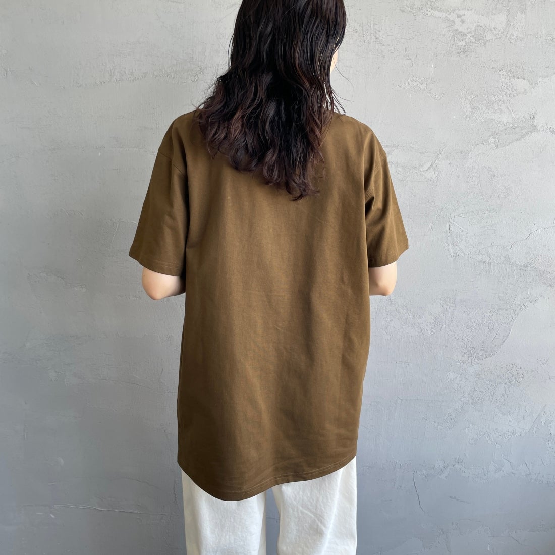 carhartt WIP [カーハートダブリューアイピー] ショートスリーブアメリカンスクリプトTシャツ [I029956] LUMBER &&モデル身長：160cm 着用サイズ：S&&