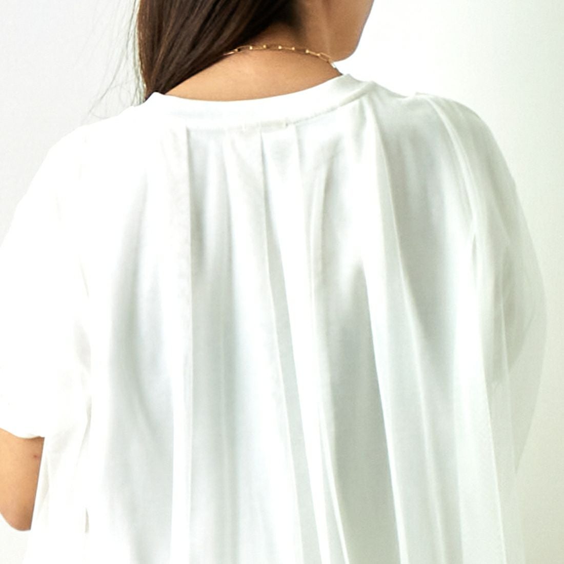 Margaux vintage [マルゴーヴィンテージ] チュールコンビTシャツ [MG-CT-24021-S] OFF WHITE