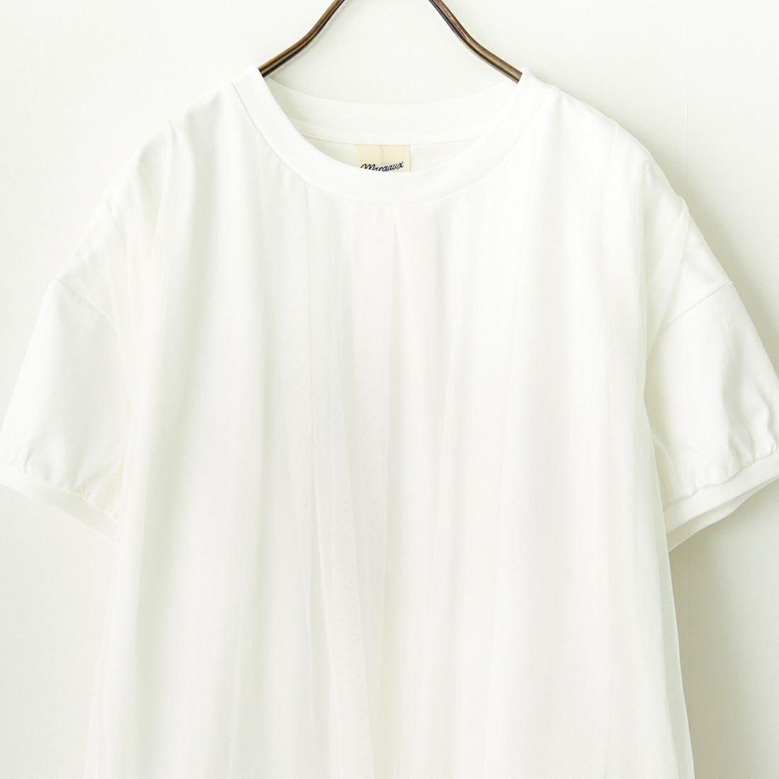 Margaux vintage [マルゴーヴィンテージ] チュールコンビTシャツ [MG-CT-24021-S] OFF WHITE