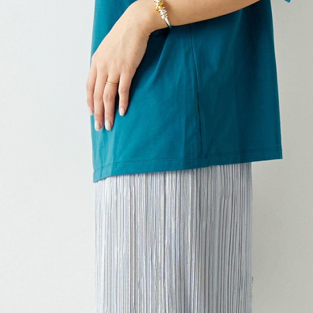 Jf Ready Made [ジェイエフレディメイド] ケープデザインTシャツ [3012106] 501 ﾌﾞﾙ-