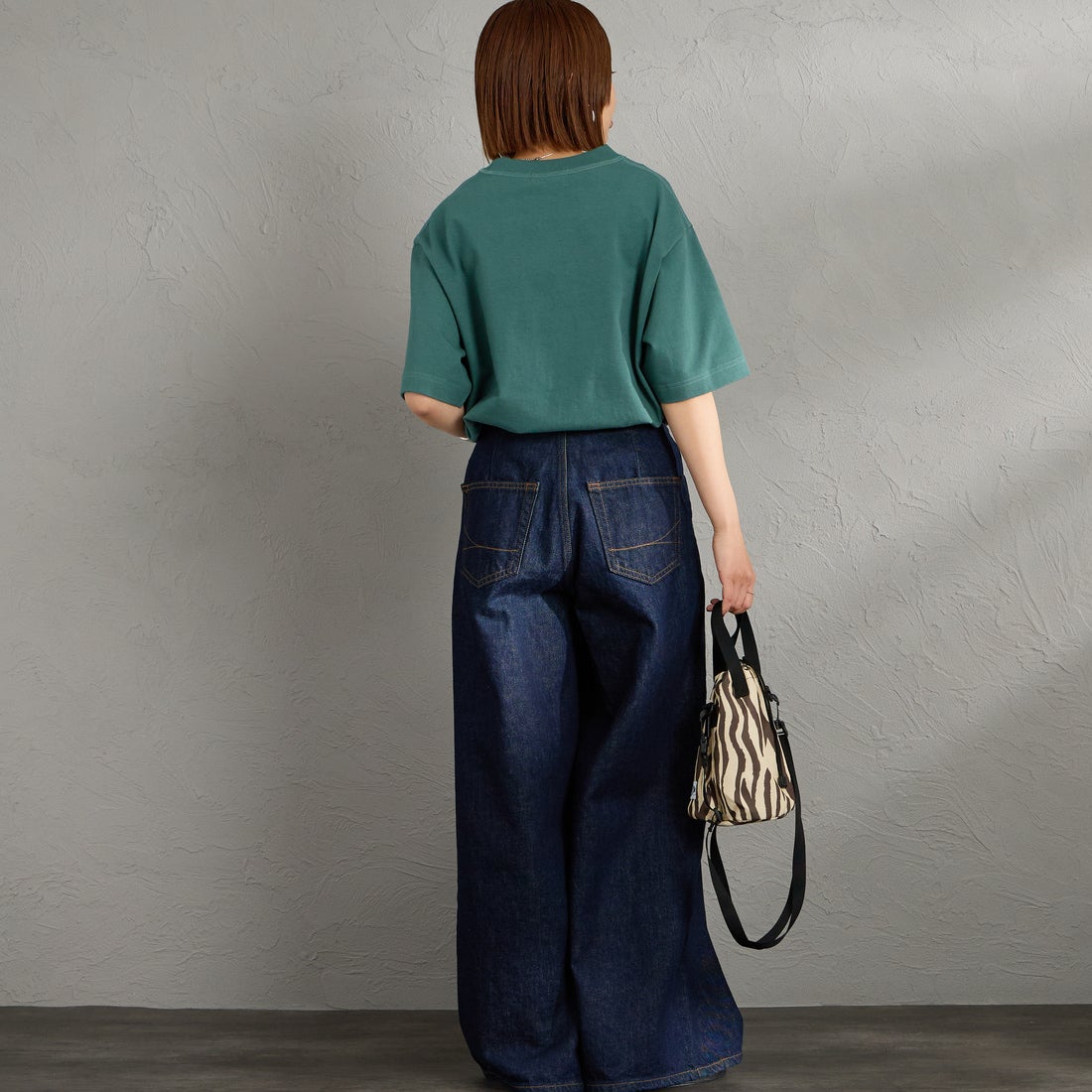 Gymphlex [ジムフレックス] ヘビーウェイトジャージー ショートスリーブTシャツ [J-9271HWJ] LT.GREEN &&モデル身長：159cm 着用サイズ：XS&&