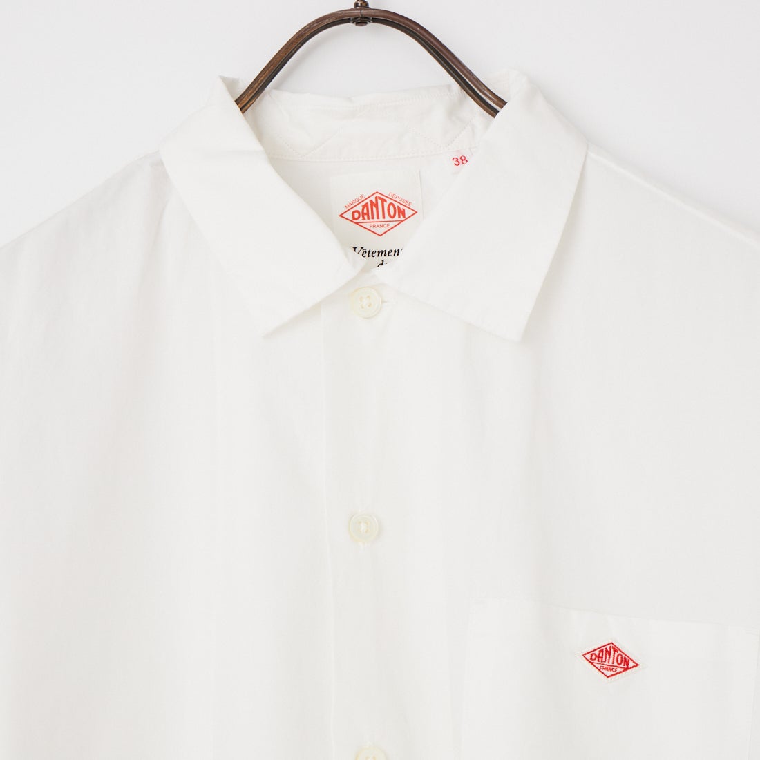 DANTON [ダントン] プレーン ワークシャツ [DT-B0049CPL] WHITE