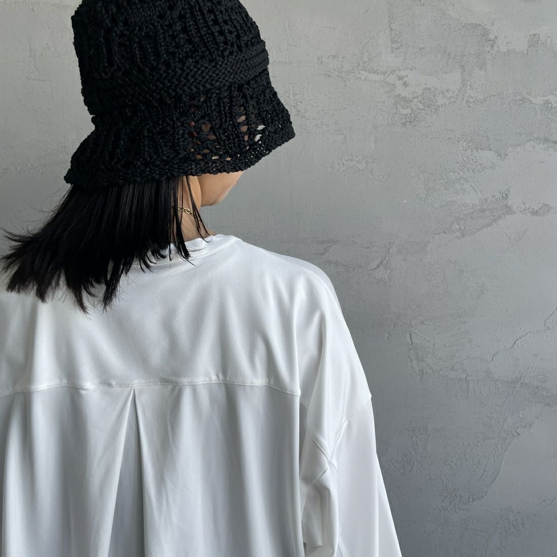 Jeans Factory Clothes [ジーンズファクトリークローズ] ラッシュガードVネックカーディガン [IN1-CST-4] WHITE &&モデル身長：163cm 着用サイズ：M&&