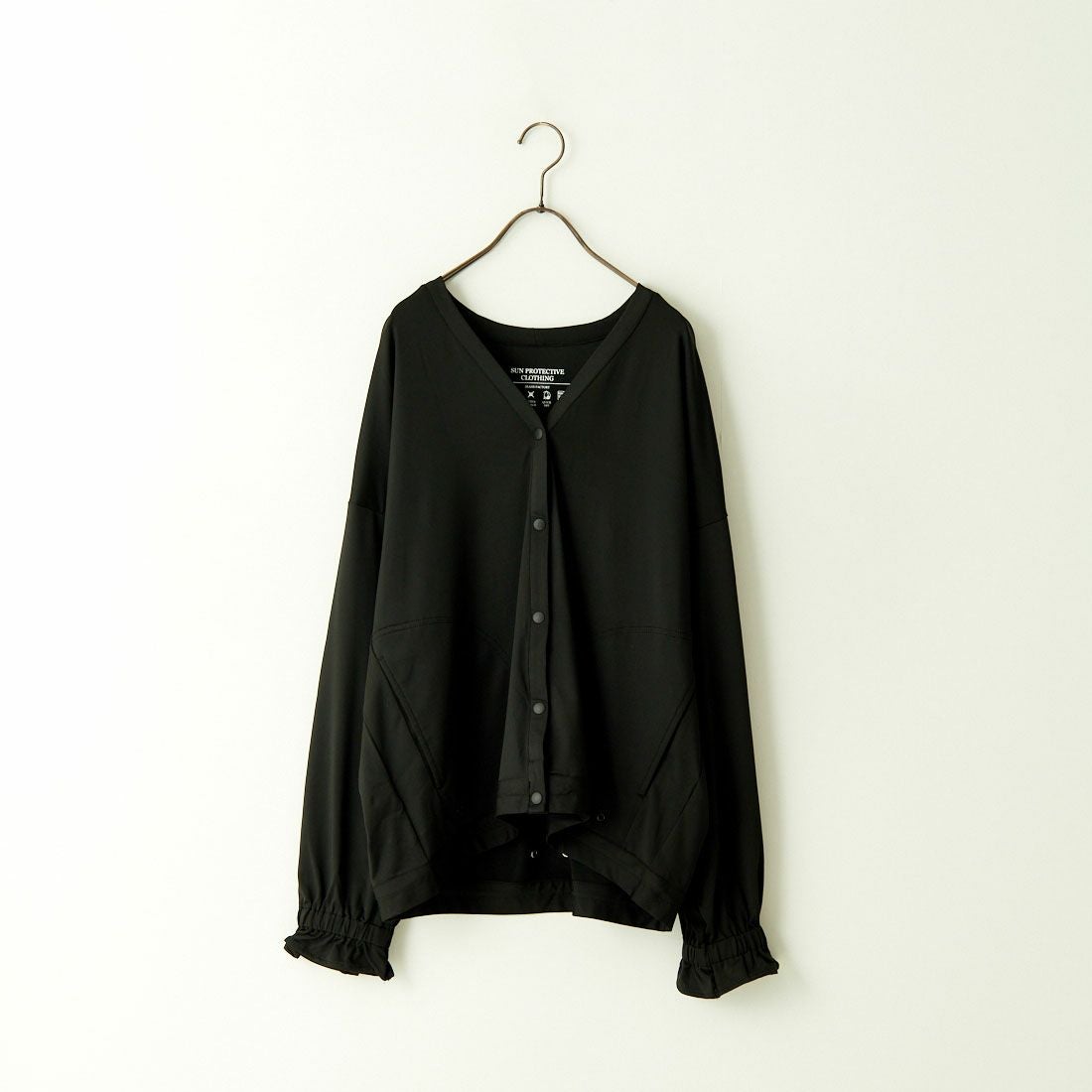 Jeans Factory Clothes [ジーンズファクトリークローズ] ラッシュガードVネックカーディガン [IN1-CST-4] BLACK