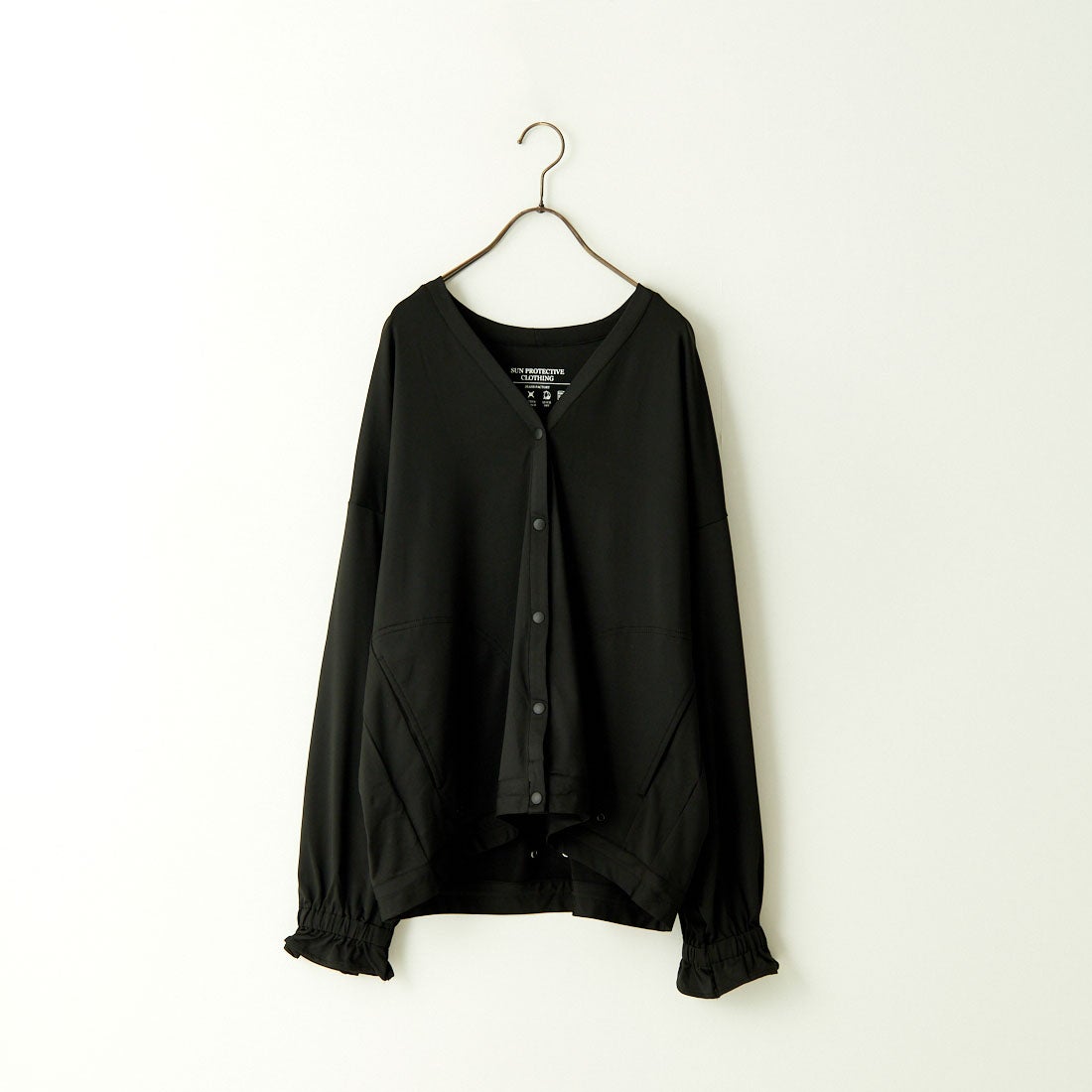 Jeans Factory Clothes [ジーンズファクトリークローズ] ラッシュガードVネックカーディガン [IN1-CST-4] BLACK