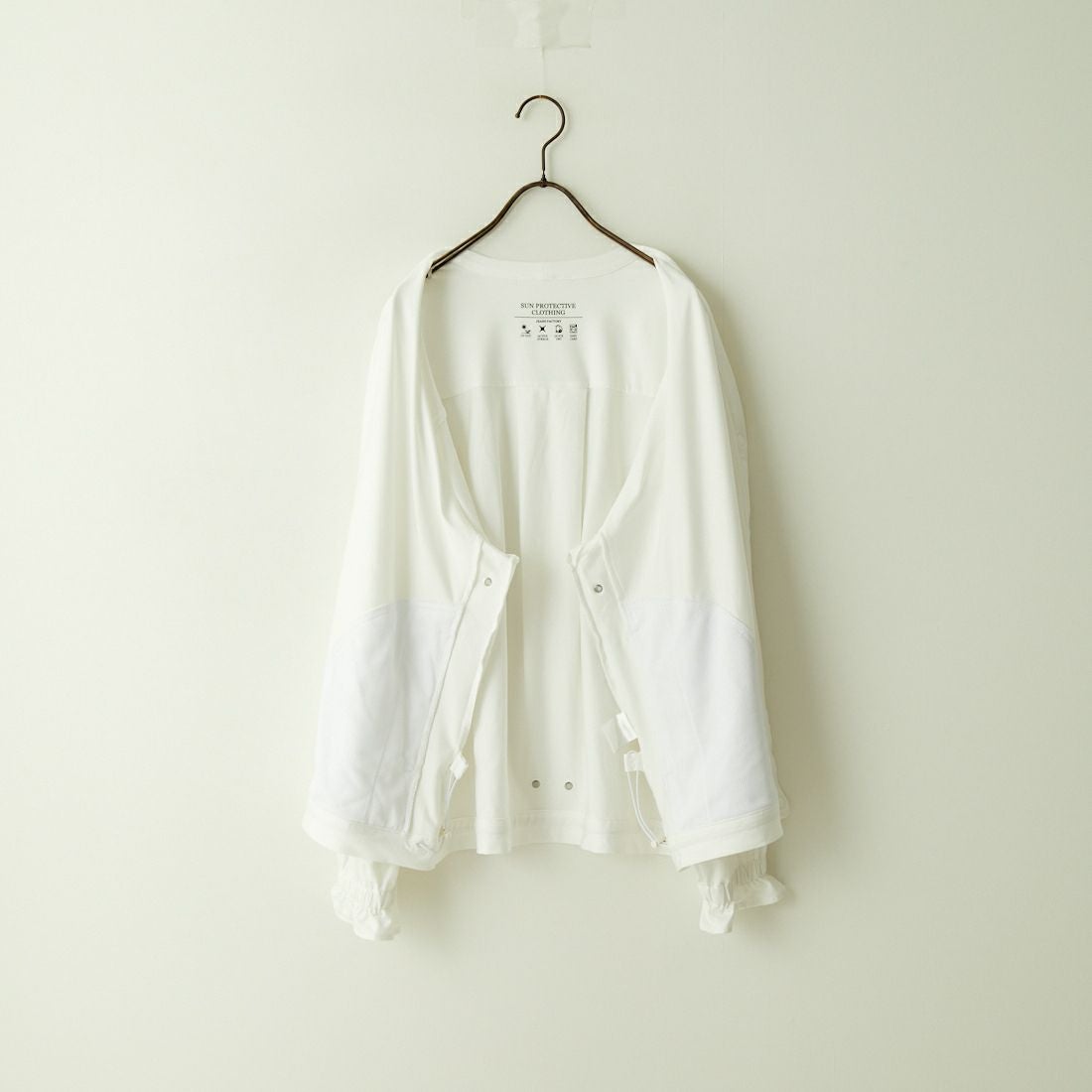 Jeans Factory Clothes [ジーンズファクトリークローズ] ラッシュガードVネックカーディガン [IN1-CST-4] WHITE