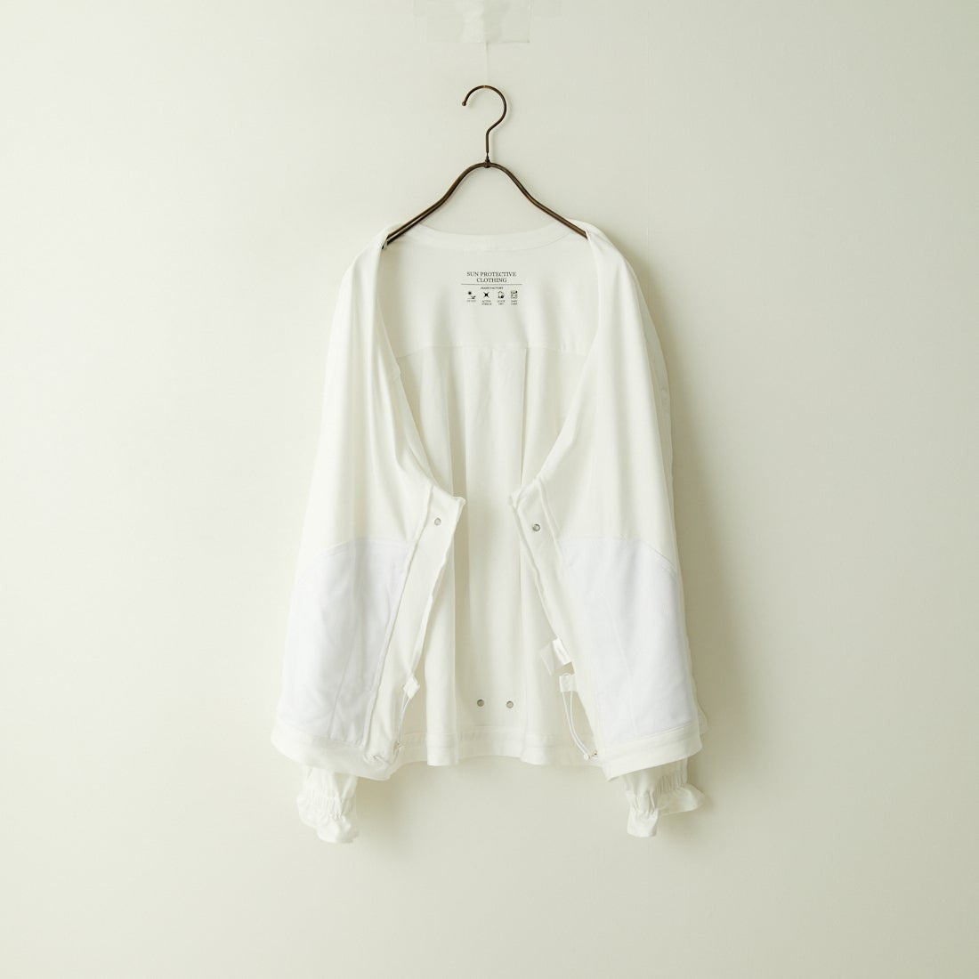 Jeans Factory Clothes [ジーンズファクトリークローズ] ラッシュガードVネックカーディガン [IN1-CST-4] WHITE