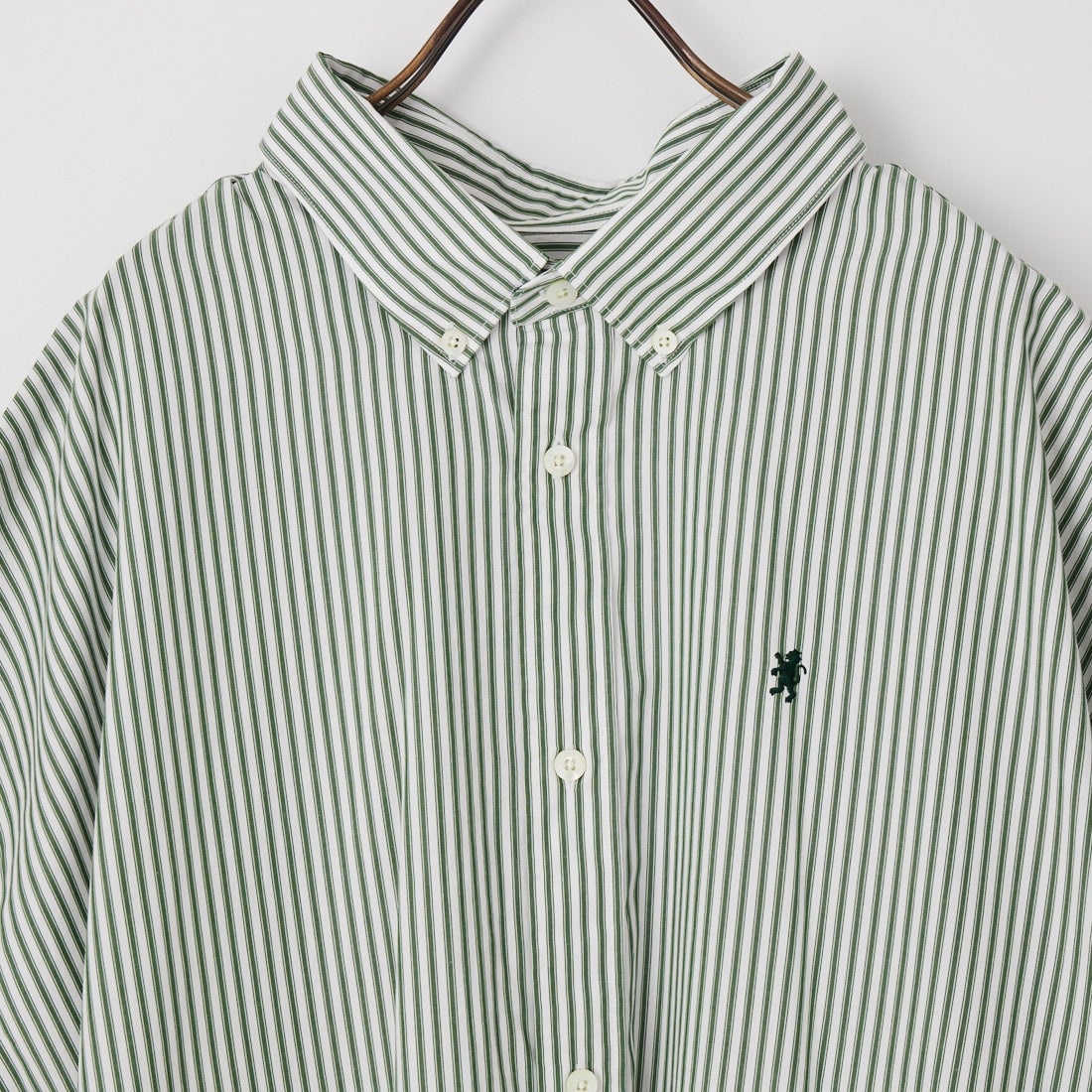 Gymphlex [ジムフレックス] スリーブレス ボタンダウンシャツワンピース [GY-B0246MTS] GRN/WHT ST