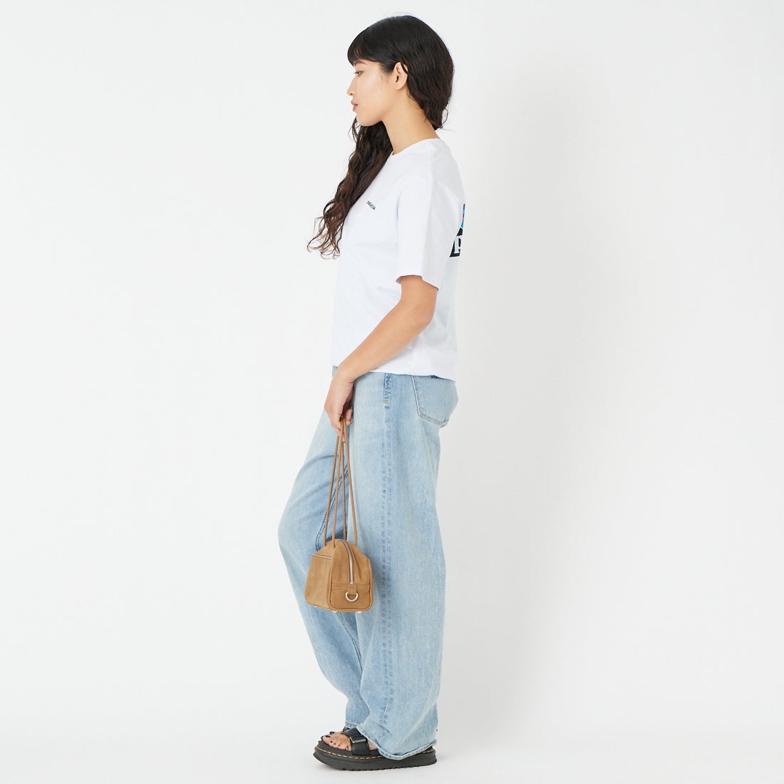 patagonia [パタゴニア] メンズ P-6ロゴ レスポンシビリティーTシャツ [38504] WHI &&モデル身長：162cm 着用サイズ：XS&&