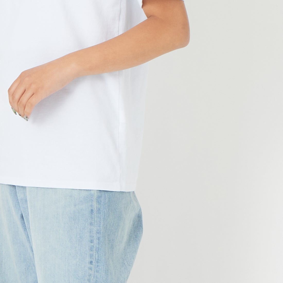 patagonia [パタゴニア] メンズ P-6ロゴ レスポンシビリティーTシャツ [38504] WHI &&モデル身長：162cm 着用サイズ：XS&&