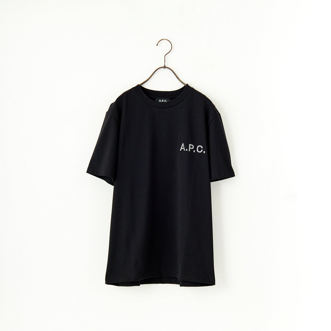 A.P.C. [アー・ペー・セー] 別注 ロゴ刺繍Tシャツ [BRODE-LOGO-JF] BLK/GRY