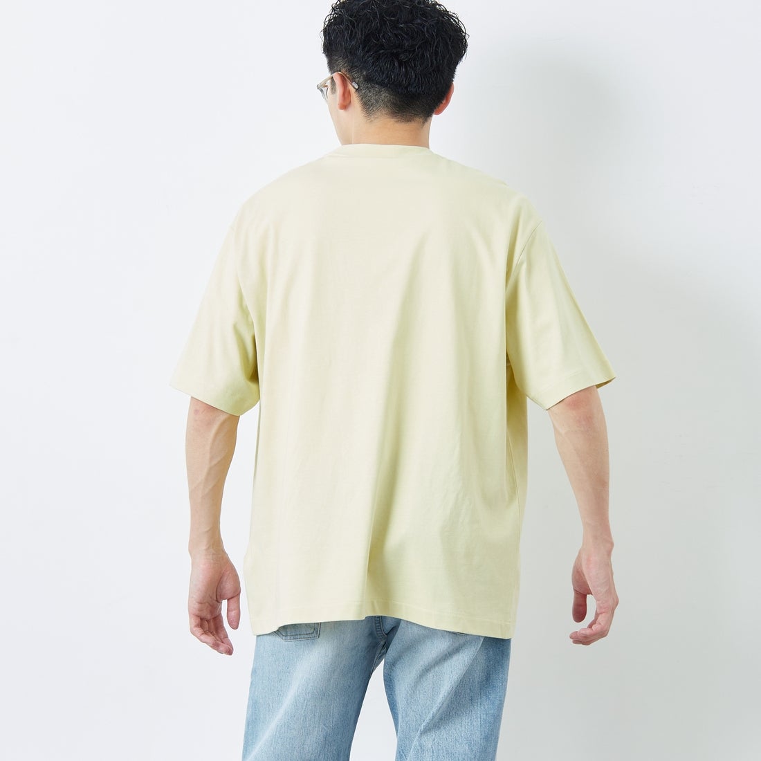 Calvin Klein [カルバンクライン] アーカイブ リラックスクルーネックTシャツ [40HM229] YAA &&モデル身長：168cm 着用サイズ：S&&