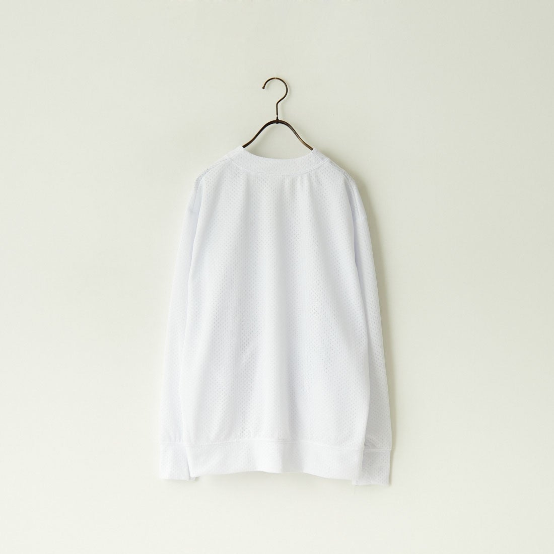LA Blanks [エルエーブランクス] 2レイヤーメッシュカーディガン [2LAYER-MESH-CARDIGAN] WHITE