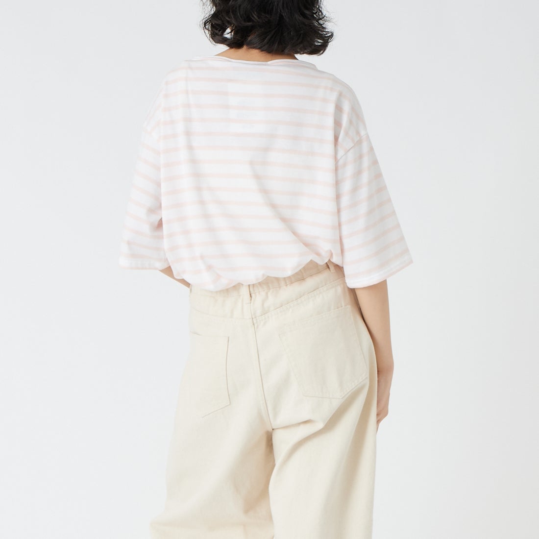 ST.JAMES [セントジェームス] ピリアックルーズドロップTシャツ [20JC-8733-LEGR] NEI/DRA &&モデル身長：162cm 着用サイズ：3&&