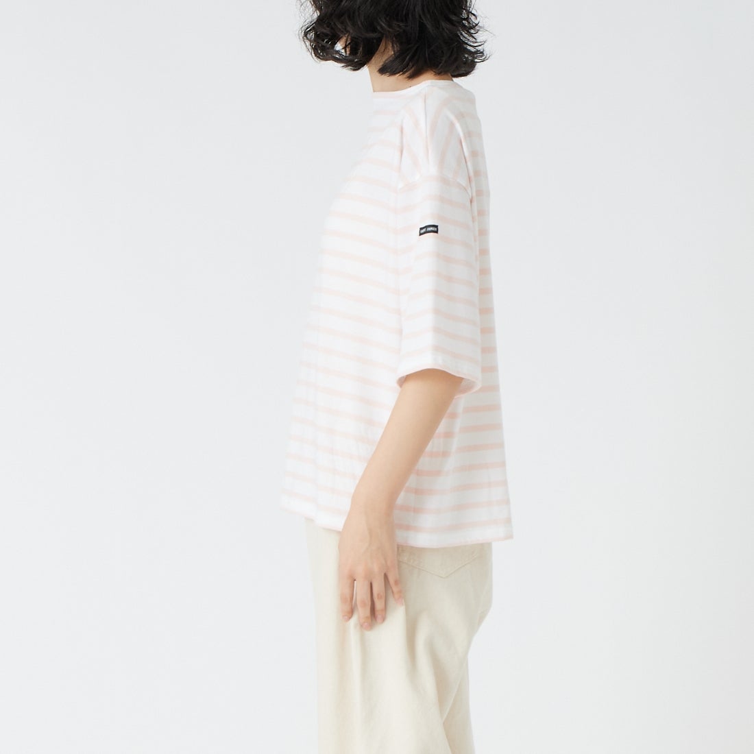 ST.JAMES [セントジェームス] ピリアックルーズドロップTシャツ [20JC-8733-LEGR] NEI/DRA &&モデル身長：162cm 着用サイズ：3&&