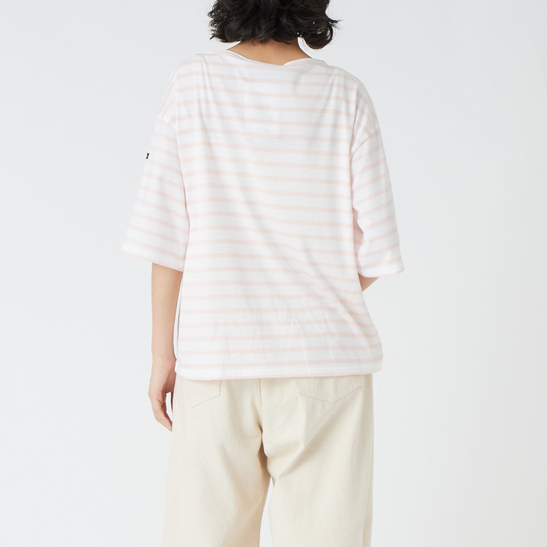 ST.JAMES [セントジェームス] ピリアックルーズドロップTシャツ [20JC-8733-LEGR] NEI/DRA &&モデル身長：162cm 着用サイズ：3&&