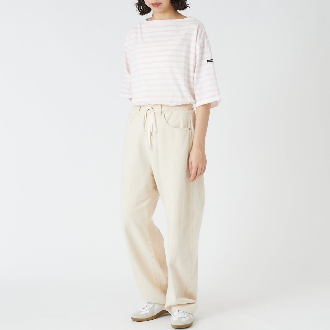 ST.JAMES [セントジェームス] ピリアックルーズドロップTシャツ [20JC-8733-LEGR] NEI/DRA &&モデル身長：162cm 着用サイズ：3&&