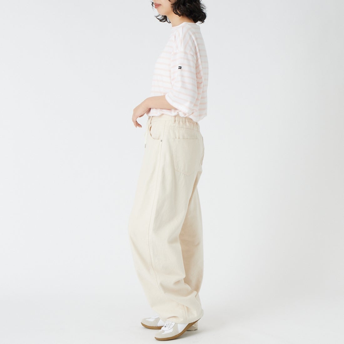 ST.JAMES [セントジェームス] ピリアックルーズドロップTシャツ [20JC-8733-LEGR] NEI/DRA &&モデル身長：162cm 着用サイズ：3&&