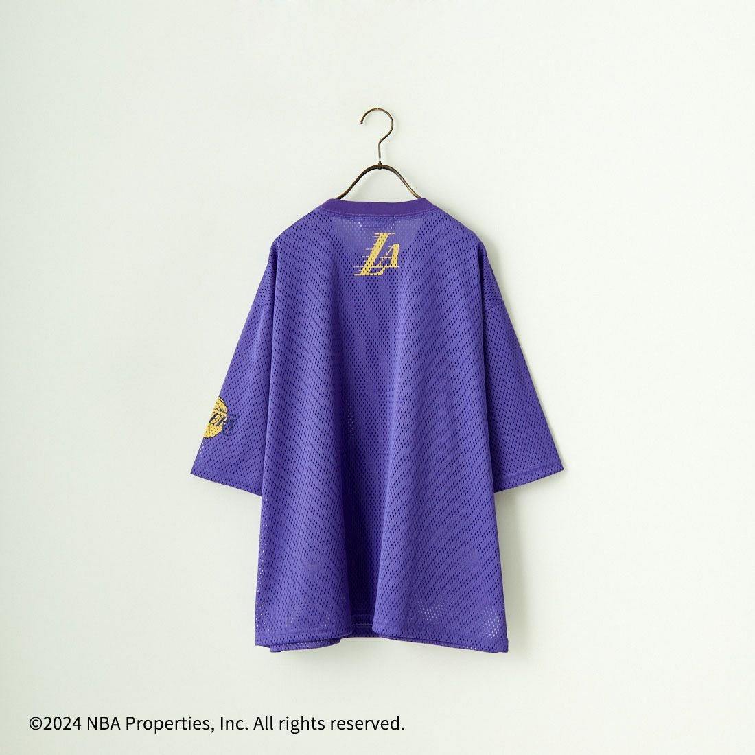 OFF THE COURT BY NBA [オフ ザ コート バイ エヌビーエー] 別注 メッシュTシャツ [JF-24SS-001-JF] PPL LAKERS