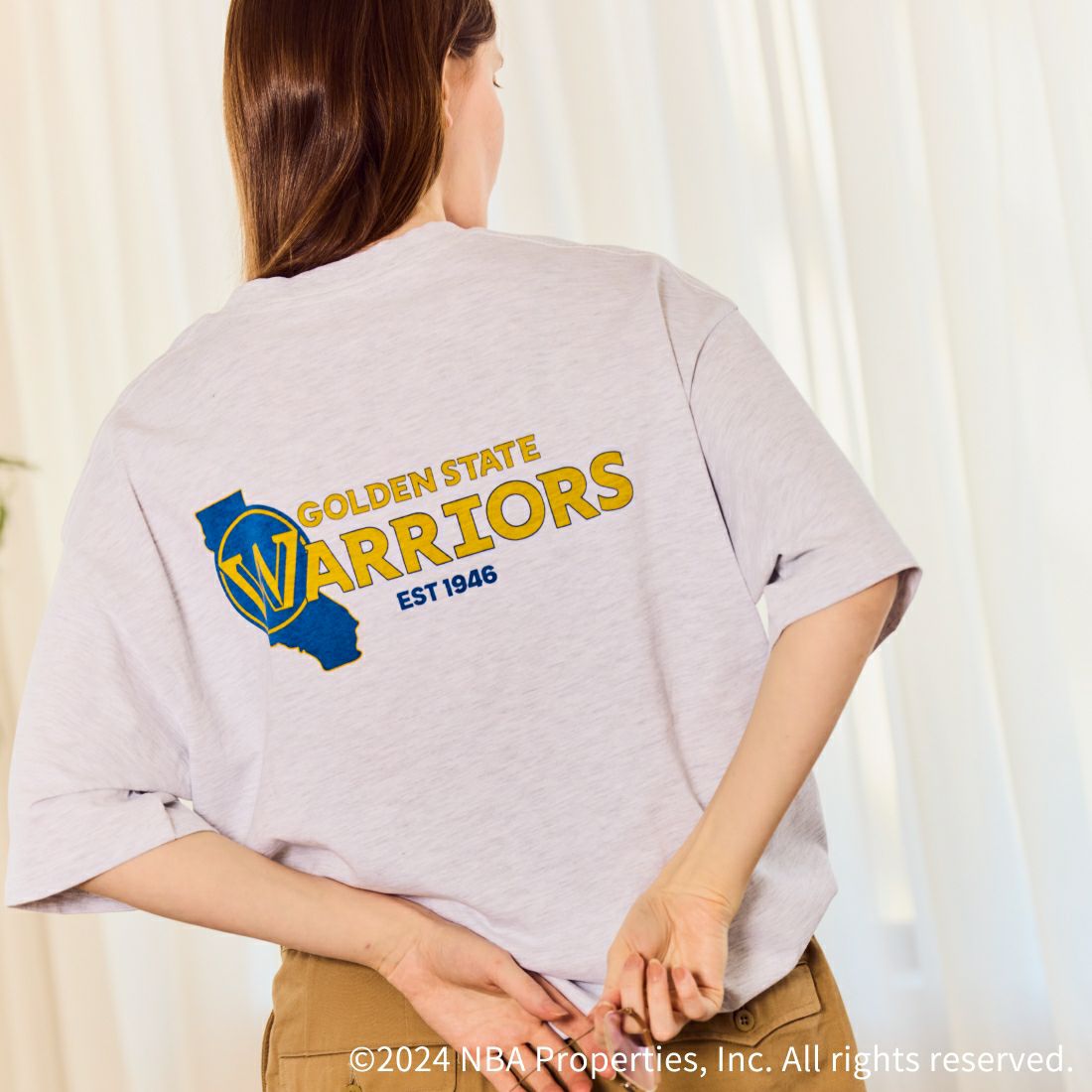 OFF THE COURT BY NBA [オフ ザ コート バイ エヌビーエー] 別注 チームTシャツ [JF-24SS-002-JF] GRY WARRIO