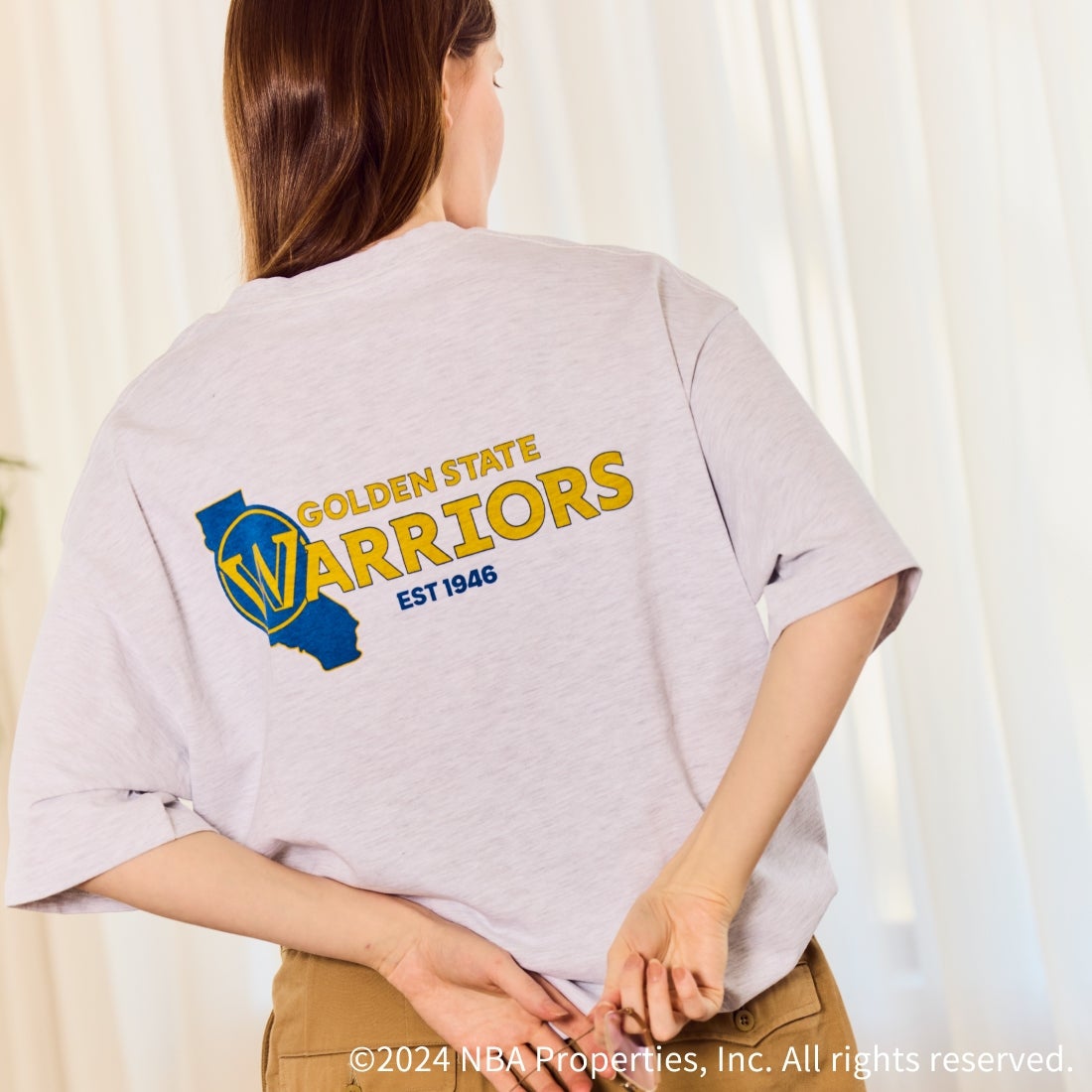 OFF THE COURT BY NBA [オフ ザ コート バイ エヌビーエー] 別注 チームTシャツ [JF-24SS-002-JF] GRY WARRIO