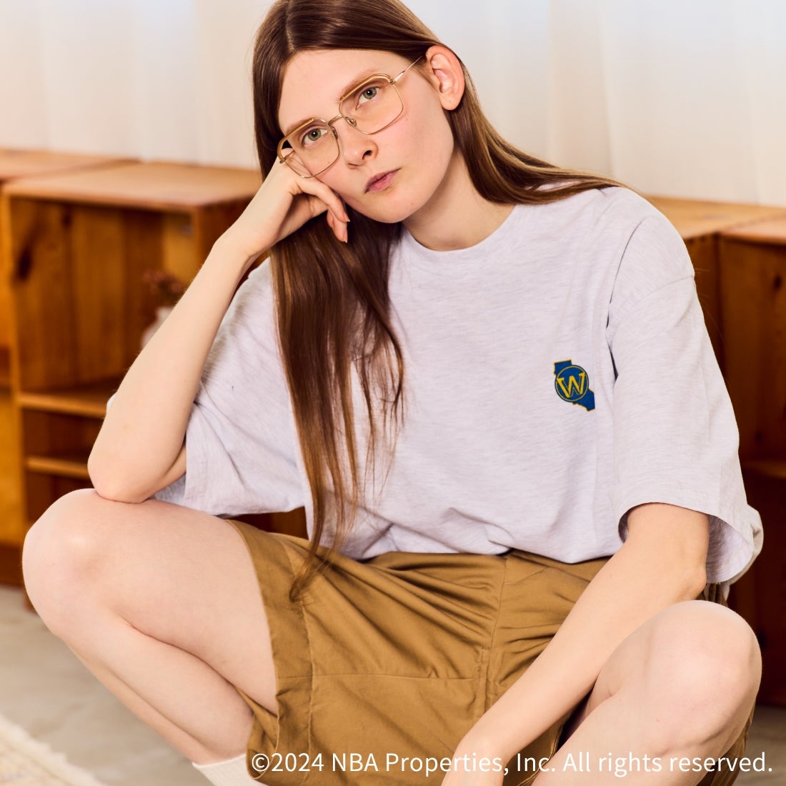 OFF THE COURT BY NBA [オフ ザ コート バイ エヌビーエー] 別注 チームTシャツ [JF-24SS-002-JF] GRY WARRIO