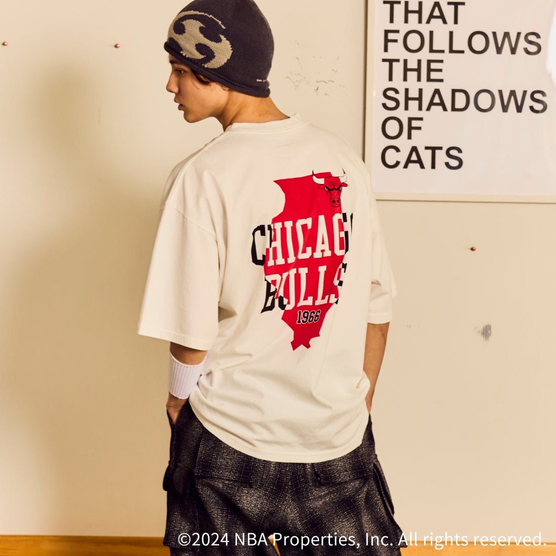 OFF THE COURT BY NBA [オフ ザ コート バイ エヌビーエー] 別注 チームTシャツ [JF-24SS-002-JF] WHT BULLS