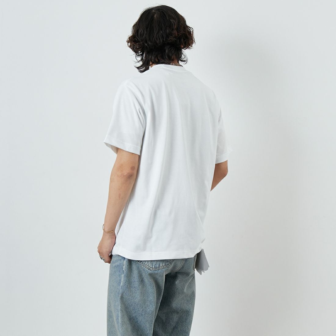 THE NORTH FACE [ザ ノースフェイス] ショートスリーブ スモールボックスロゴTシャツ [NT32445 ] W &&モデル身長：179cm 着用サイズ：L&&