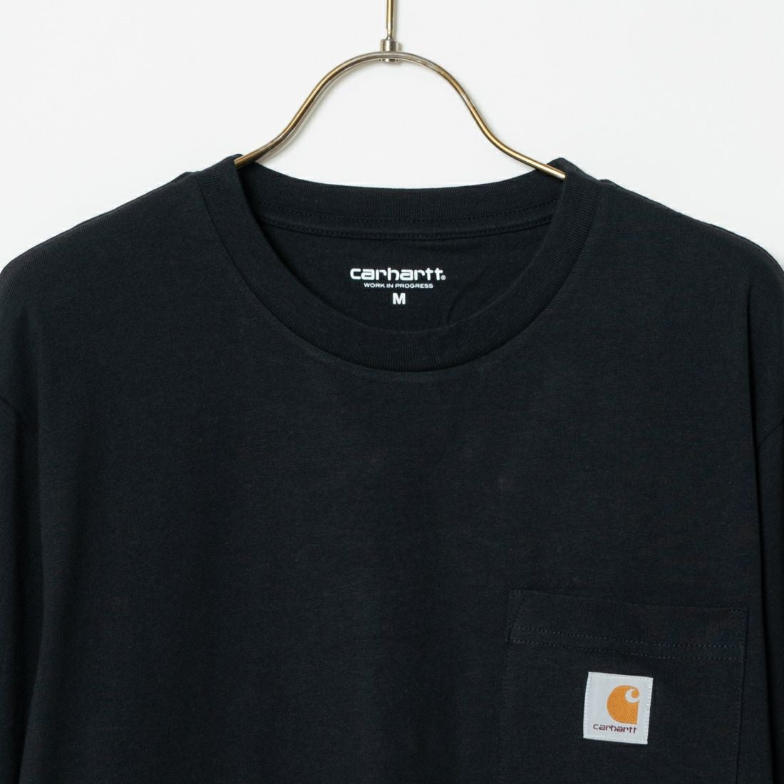 carhartt WIP [カーハートダブリューアイピー] ロングスリーブポケットTシャツ [I030437] BLACK &&モデル身長：173cm 着用サイズ：M&&